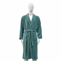 Peignoir personnalisé avec logo, col châle, en flanelle corail, broderie naturelle, pour la maison et coffret cadeau, unisexe, fournisseur