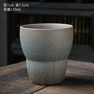 Tasse à expresso en terre cuite de style japonais, tasse à thé Kung Fu en céramique rétro, tasse à eau pour le bureau et la maison - Product Image 5