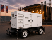 Générateurs diesel mobiles Cummins 250 KVA, générateur diesel de type remorquable 200 kW, générateur diesel sans balais 1500 tr/min, certifié CE