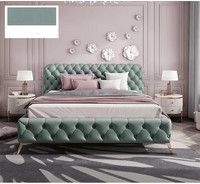 Cadre de lit rembourré à la mode lit de luxe en cuir simple et double king size ensemble de lit et matelas king size de Turquie