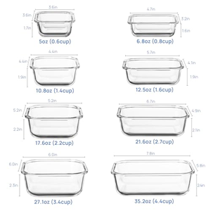 Professional <b>Glass</b> Lock <b>Food</b> <b>Container</b> Bento <b>Glass</b> Lunch Box Set for Wholesales - Product Image 3