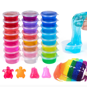 ชุดดินน้ำมันสไลม์ใสสำหรับเด็ก สไลม์ยืดได้ ทำเองได้ สไลม์คริสตัล ลดราคา - Product Image 4