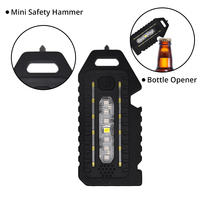EDC senter genggam Mini murah, Senter kerja magnetik LED, Gantungan Kunci isi ulang, lampu kerja COB dengan Magnet