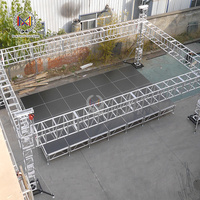 Estructura de Exhibición Portátil de Doble Capa de Aluminio y Acero F34, Soporte de Publicidad con Tubo Principal de Esquina de 90 Grados de 50*3 mm