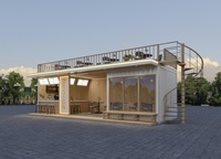 PTH Villa de luxe modulaire en acier léger préfabriquée, certifiée CE, au design contemporain