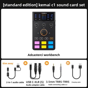 COMICA C1 Carte <span class=keywords><strong>son</strong></span> pour téléphone portable et ordinateur, idéale pour le chant, le streaming en direct, le karaoké, les animateurs, l'extérieur, nouveau modèle 2023, multi-canaux - Product Image 6