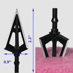 Đầu mũi tên săn bắn 3 lưỡi, 100 Grain, loại vặn vào, tương thích với nỏ - Product Image 5