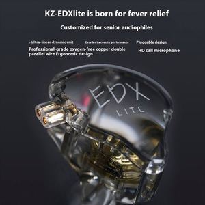 KZ EDX Lite Audifonos Desmontable <span class=keywords><strong>2</strong></span> Pin Iem Auriculares Cable Universal Tapones para los oídos Dinámico Heavy Bass Micrófono 3,5mm <span class=keywords><strong>Airbuds</strong></span> con cable - Product Image 2