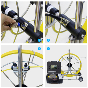 7.8mm sợi thủy tinh 20m/30m/40m/50M cáp theo dõi dây ống rodder rắn đẩy thanh và ống dẫn cáp cho ống cống kiểm tra máy ảnh - Product Image 4