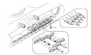 Catena D5G per Parti del Sottocarro di Bulldozer, Assemblaggio di Maglie Cingolate di Marca - Product Image 6