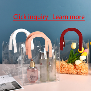 Sac fourre-tout en PVC direct d'usine avec poignée en forme de U sacs cadeaux à main de couleur bonbons et gelée en gros - Product Image 3