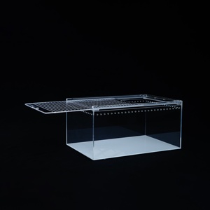 Caja de alimentación de plexiglás acrílica pequeña, jaula de terrario apilable y transpirable para insectos, tarántulas, arañas, <span class=keywords><strong>mascotas</strong></span> - Product Image 3