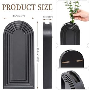 Set di Vasi da Parete in Legno - Finitura <span class=keywords><strong>Marrone</strong></span>, Decorazione Murale Moderna Stile Fattoria e Boho per Ingresso, Corridoio, Bagno, Soggiorno, Sala da Pranzo - Product Image 4