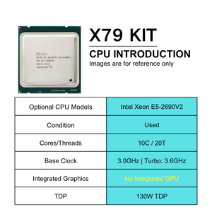 NUEVO Kit de Placa Base para PC de Escritorio X79, Combo con CPU <span class=keywords><strong>Intel</strong></span> <span class=keywords><strong>Xeon</strong></span> <span class=keywords><strong>E5</strong></span> <span class=keywords><strong>2690</strong></span> <span class=keywords><strong>V2</strong></span> y RAM DDR3 ECC, Producto Nuevo, Placa Madre X79 - Product Image 2