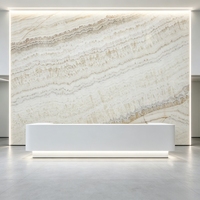 Grande dalle de marbre de jade naturel ignifuge sur mesure pour mur de salon, comptoir de cuisine de luxe découpé sur mesure et écologique