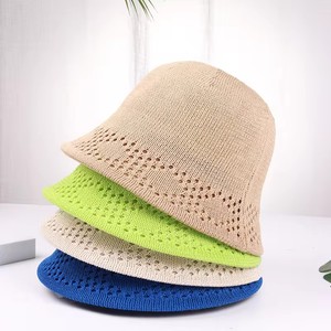 Sombrero <span class=keywords><strong>de</strong></span> Verano <span class=keywords><strong>para</strong></span> Mujer, Color Sólido, Tejido a Crochet, Blanco, Estilo Pescador, Casual y Formal - Product Image 1