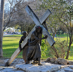 Estaciones DE LA Cruz Escultura <span class=keywords><strong>en</strong></span> Nuestra Señora de <span class=keywords><strong>San</strong></span> <span class=keywords><strong>Juan</strong></span> Del Valle Mejora la devoción del peregrino Estaciones de bronce de la Estatua de la Cruz - Product Image 3