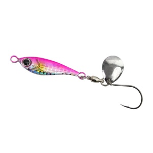 Leurre métallique en forme de petit dauphin pour lancer longue distance, appât dur artificiel, spinnerbait à hameçon simple pour la pêche à la perche en eau douce - Product Image 2