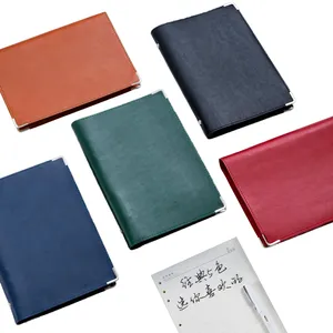 Leather Soft Cover <b>Binder</b> <b>Notebook</b> with Loose-Leaf Binding A4/B5 Sizes Dotted Grid Pages UV Printing - Product Image 4