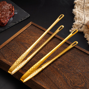 Nuevas Pinzas para Barbacoa de Acero Inoxidable 304, Pinzas para Pan Estilo Coreano, Pinzas Doradas Populares para Buffet y Fresas - Product Image 3