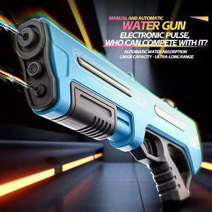 Çift Nozullu Elektrikli Su Tabancası 460ml Büyük Kapasiteli Otomatik Su Emme Yaz Açık Hava Atış Oyuncağı Çocuklar ve Yetişkinler için - Product Image 5