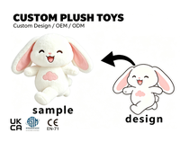 Peluche Lapin Doux et Moelleux, Poupée Animale pour Cadeau Promotionnel, Peluche Personnalisée