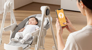 Chaise haute bébé moderne et luxueuse 4 en 1 en plastique, convertible en balançoire, réglable en hauteur, pour salle à manger, chambre à coucher - Product Image 6