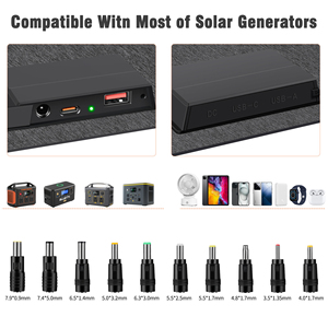 Panel Solar Portátil Plegable Mini de Cuatro Celdas, 60W, Alta Eficiencia (23%), Diseño Impermeable, Cargador USB PD/DC - Product Image 4