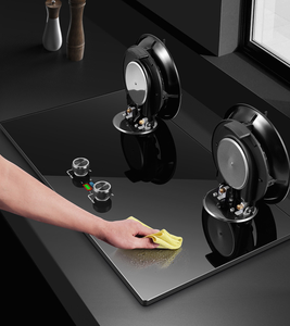 เตาแก๊สแบบฝาปิดกระจกดีไซน์ทันสมัย 2 หัวเตา แบบพกพา สำหรับใช้ในรถบ้าน - Product Image 2