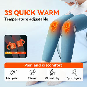 Massageador de Pernas Aquecido Botas de Compressão de Ar 360 Graus 3 Níveis de Intensidade Controle Remoto Sem Fio para Panturrilha Coxa Tecido Profundo - Product Image 3