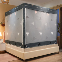 Moustiquaire anti-chute pour chambre familiale, yourte, rideau occultant intégré