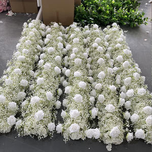 M-FR131 Camino de Mesa con Flores Rosadas, Camino de Mesa de Flores Artificiales de Seda, Decoración de Boda, Camino de Mesa de Flores para Eventos, Decoración del Hogar - Product Image 5