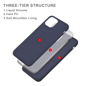 Chống sốc mềm bìa cho Iphone 13 Trường hợp Chất lượng ban đầu chính hãng Silicone lỏng trường hợp sợi nhỏ bên trong Iphone 12 trường hợp điện thoại - Product Image 4