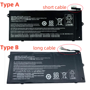 อะไหล่แบตเตอรี่แล็ปท็อป AP13J4K 45WH 11.4V สำหรับ <span class=keywords><strong>ACER</strong></span> <span class=keywords><strong>Chromebook</strong></span> <span class=keywords><strong>C720</strong></span> C720P C740แบตเตอรี่แล็ปท็อปสำหรับแล็ปท็อป4เซลล์ - Product Image 2