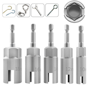 5 Piece Butterfly Socket Wrench Set 1/4 In Hex Drive Steel Industrial Grade Deep Socket Adapter For Power <b>Tools</b> - Product Image 4