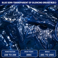 Graisse EP bleue NLGI 3 insonorisante haute température, point de fusion 300°C, pour moteurs, roulements et engrenages ouverts, de -20°C à 250°C