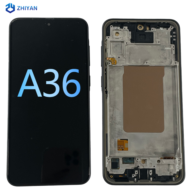 Wholesale Smartphone LCD Screen for Samsung A36 with Middle Frame In-cell Display with 1-Year Warranty Phone Screen Replacements