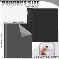 Dossiers de présentation en plastique PP transparents pour documents format Lettre, dossiers Tadpole pour l'école et le bureau
