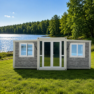Casa <span class=keywords><strong>Container</strong></span> Modulare Espandibile con Finitura Effetto Pietra per Uso in Giardino, Pannelli Durevoli in Lana di Roccia, Misure Personalizzabili Secondo le Vostre Esigenze - Product Image 1
