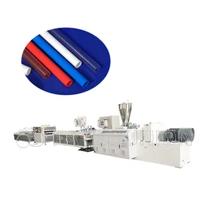 Plastic conical twin screw extruder electric pipe making machinery equipment for produce polyethylene pipes