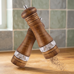 M Wood Hand Operated Salt and <b>Pepper</b> <b>Grinder</b> Set with Adjustable <b>Pepper</b> <b>Grinder</b> Eco-Friendly - Product Image 3