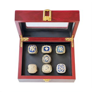 Ensemble de 7 bagues de championnat des New York <span class=keywords><strong>Yankees</strong></span>, ligue de <span class=keywords><strong>baseball</strong></span>, haute qualité, bijoux pour hommes, cadeaux, bague de champion personnalisée - Product Image 5