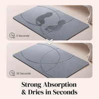Tapis de bain en terre de diatomée antidérapant à séchage rapide et absorbant, design personnalisé CF, tapis de bain en diatomite, tapis de bain en pierre