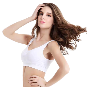 Bralette sportive senza cuciture da donna reggiseno quotidiano con imbottitura rimovibile gilet da Yoga in tinta unita - Product Image 3