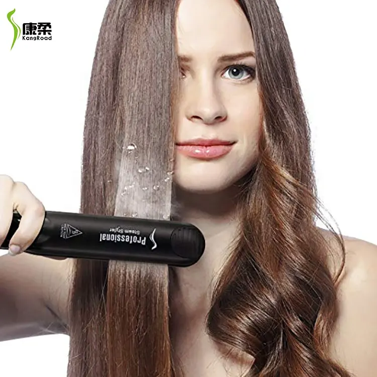 Ceramic Coated Hair Straightener Professional And Steam Flat Iron With Vapor Steam Iron