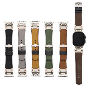 Bracelet de montre hybride en cuir véritable et silicone Upro pour Apple Watch, compatible avec iWatch SE 6 7 8 9 10 11, tailles 42 46 49 mm - Product Image 6