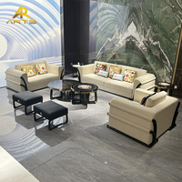 Direct usine haut de gamme moderne de luxe 1 + 2 + 3 ensemble de canapés en bois massif dernière conception pour salon hôtel appartement villa