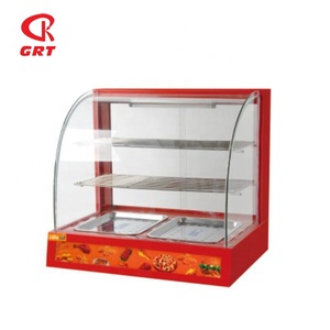 GRT-2P-1 nóng thực phẩm bánh Pizza Pie ấm hiển thị tủ cong kính điện sưởi ấm thực phẩm nóng lên Showcase - Product Image 4