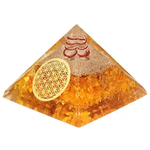 meistverkaufte gelbe onyx-chips heilstein kristalle orgone orgonit edelstein energie-pyramide zu verkaufen