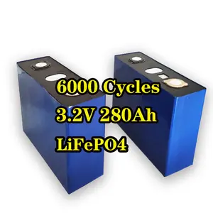 3.2v 280Ah lifepo4 sistemi di alimentazione elettrica a celle a batteria 6000 cicli prismatic lifepo4 batteria 3.2 batteria agli ioni di litio fosfato